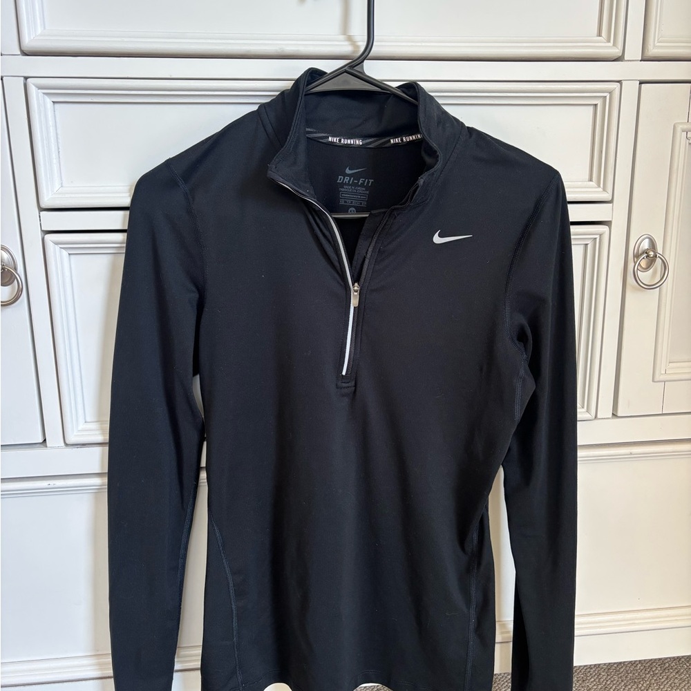 Nike Black Dri-FIT Running Quarter-Zip Pullover
